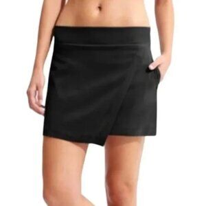 Derek Lam 10C Athleta Envelope City Black Skort M Elastic Waist Pockets